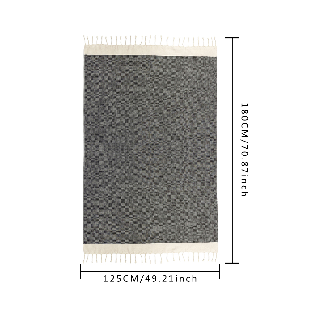 125*180cm türkische Baumwoll decke mit dekorativen Quasten geeignet für zu Hause Schlafzimmer Bett Sofa Picknick Reise bezug Decke Art