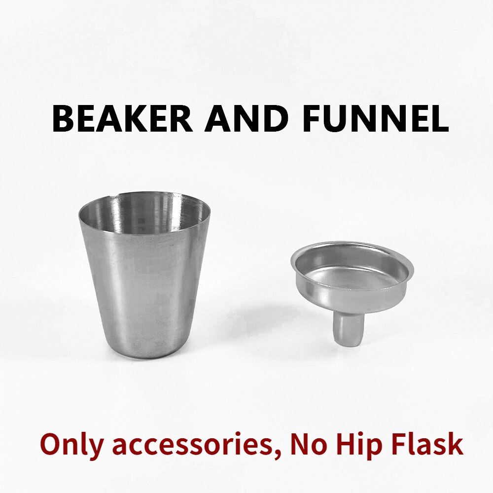 7oz 8oz bærbar hoftekolbe i rustfritt stål flagon whisky vingryte lærdeksel flaske trakt reise tur drinkware vinkopp: naken tilbehør