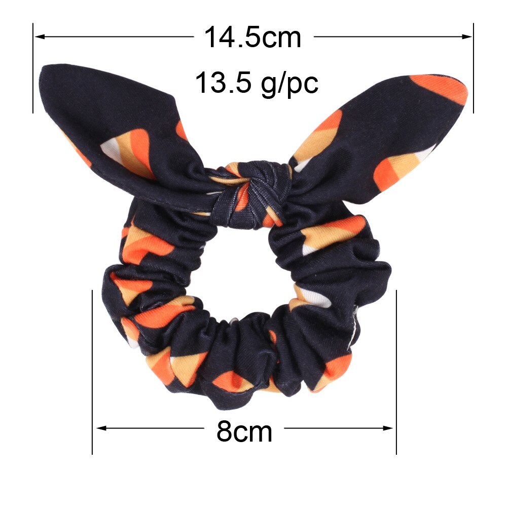 2PK Halloween Spooky Scrunchies Haaraccessoires Voor Vrouwen Meisje Schedel Elastische Hair Tie Paardenstaart Houder Rubber Haarband