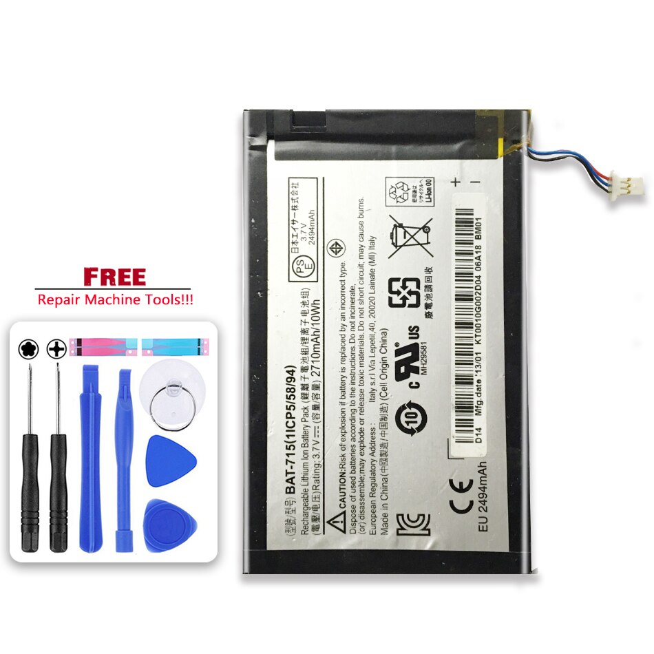 Tablet Battery 2710mAh for Acer Iconia Tab B1-A71 B1-710 BAT-715