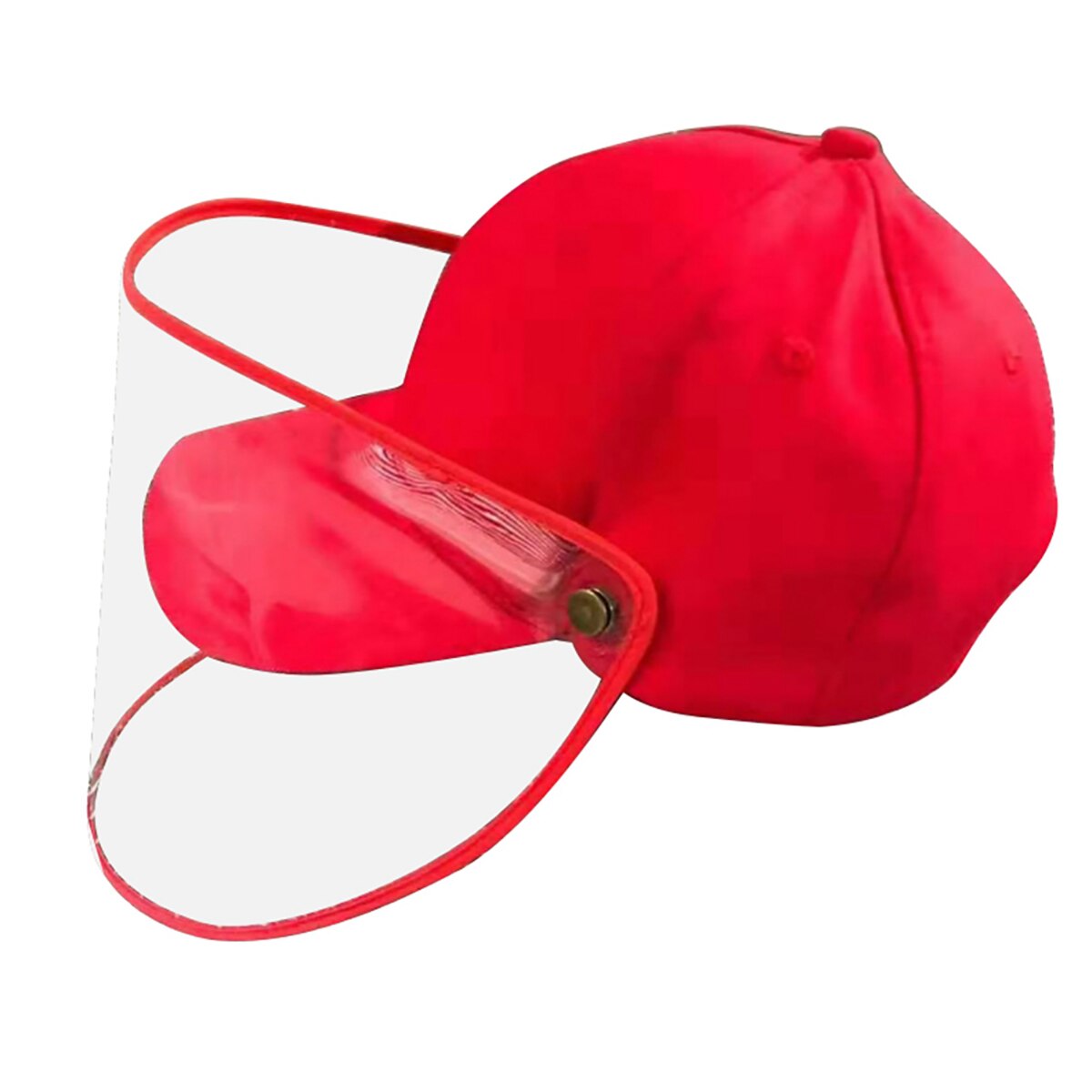 Unisex Casual Anti-Saliva Anti gotita Anti salpicaduras a prueba de polvo claro Seguridad al aire libre cubierta protectora gorras de béisbol sombreros: Rojo