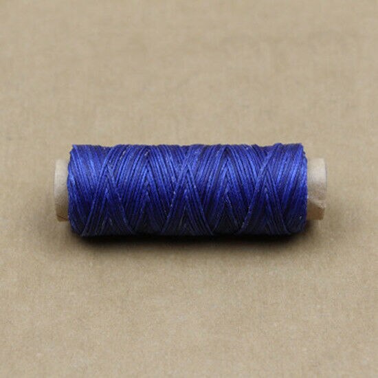 1mm Leather Sewing Flat Waxed Thread Wax String Hand Stitching Craft 50M 150D: Sapphire