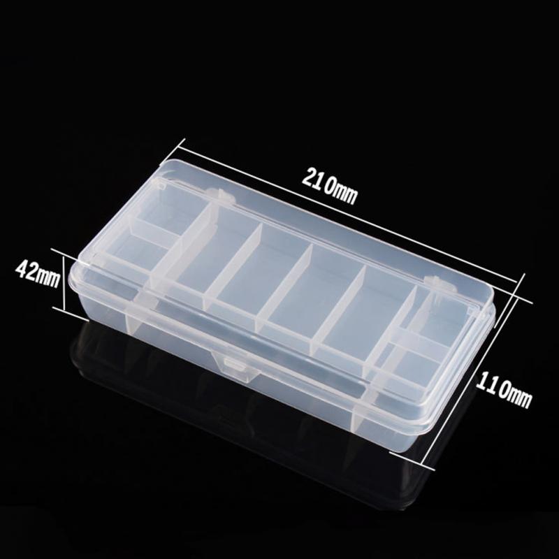 Hand Tool Storage Organize Case Plastic Tray Compartments Fishing Lure Tackle Box Two-Sided Storage Cases