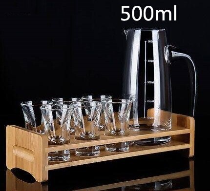 Présentoir à Cocktail verre cristal | Ensemble de Bar, verre de cristal, tasse de liqueur, ensemble de gobelets de liqueur avec support de la bouteille de vin de 300ml/500ml: Set of 500ml