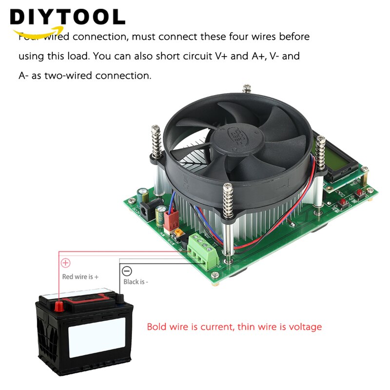150W Constant Current Electronic Load 60V 10A Battery Tester Discharge Capacity Tester meter