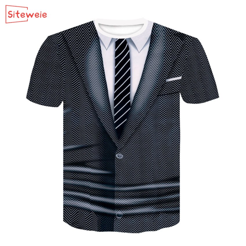 SITEWEIE Summer Preppy Style Homme Hipster Pop Shirt Male T Shirt Harajuku Streetwear 3D Printed TShirt Men Clothes T Shirt G184