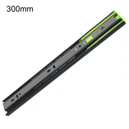 25-40cm Heavy-duty Drawer Rail Runner Noiseless Full Extension 3 Folds Soft Closing Ball Bearing Drawer Slide Runner for Cabinet: 300mm