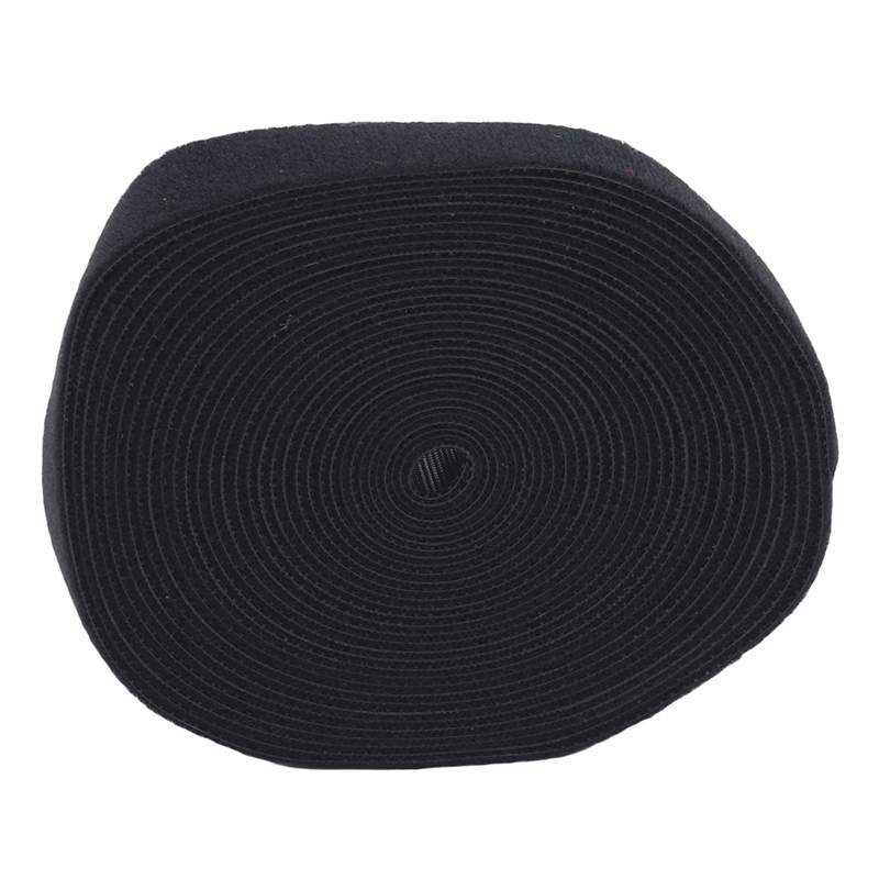Multi-color Optionele Magische Lijm Zelfklevende Tape Band Hoop Loop Strap Klittenbandsluiting Tape Scratch Roll Opslag tape: black