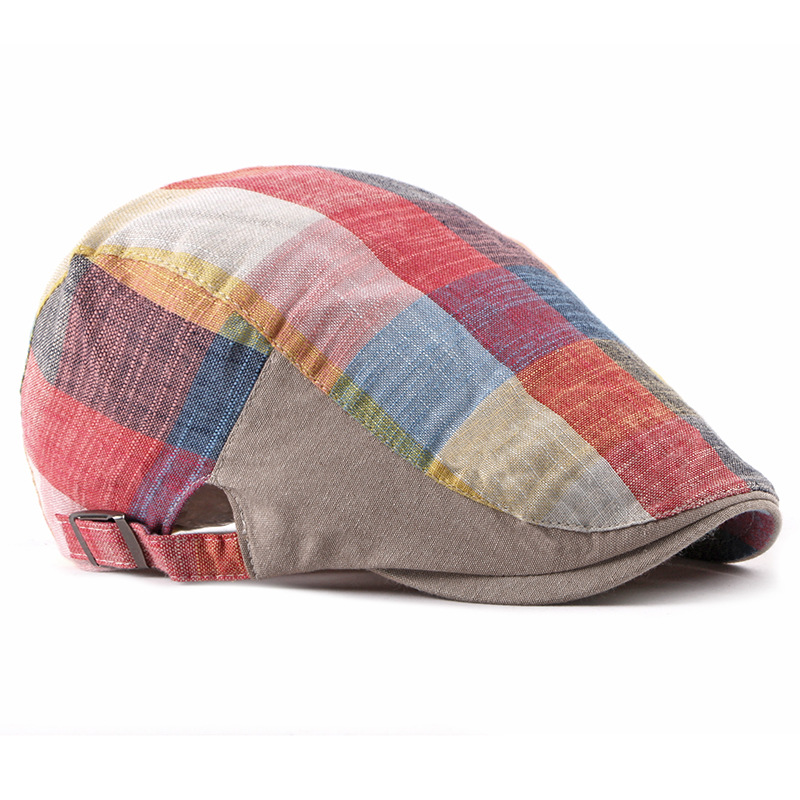 Boinas de verano para hombre y mujer, gorra vintage a cuadros de repartidor de periódicos, gorra de taxista gatsby, gorra para el sol de marca, gorras unisex de pico de pato.