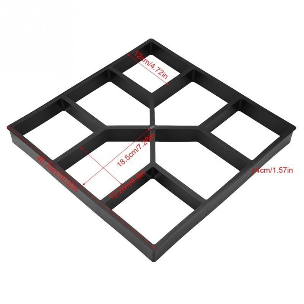 Zwart Plastic Maken Diy Bestrating Mal Huis Tuin Floor Road Beton Stepping Oprit Steen Path Mold Patio Maker Tuinieren: A