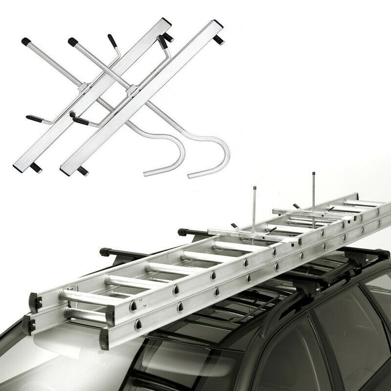 1 set (2 pcs) Universal Ladder Roof Rack Clamp Lockable Free Lock Ladder Safety