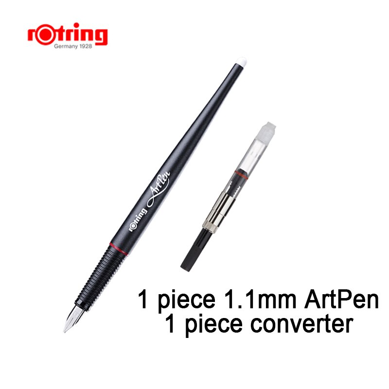 rotring Art Pen Sketch Fountain Pen drawing EF/ F/M/ B/1.1mm/1.5mm/1.9mm/2.3mm 1 Piece: 1.1mm and converter