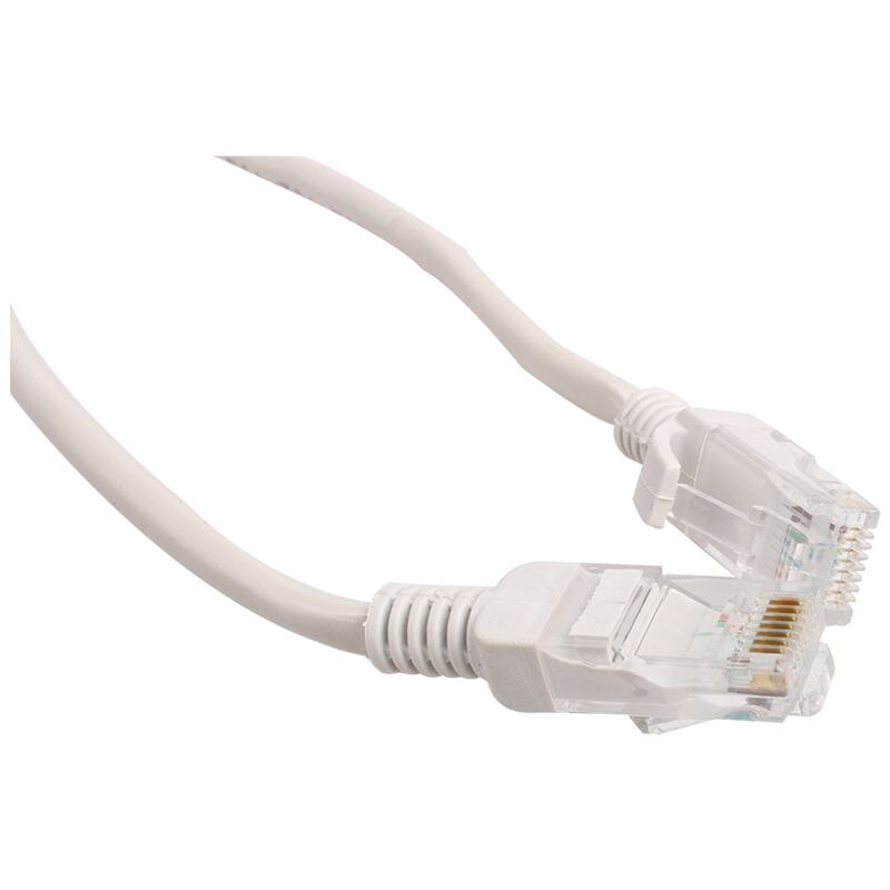 RJ45 Ethernet Cat5 Network Cable LAN Patch Lead 20m Gray White