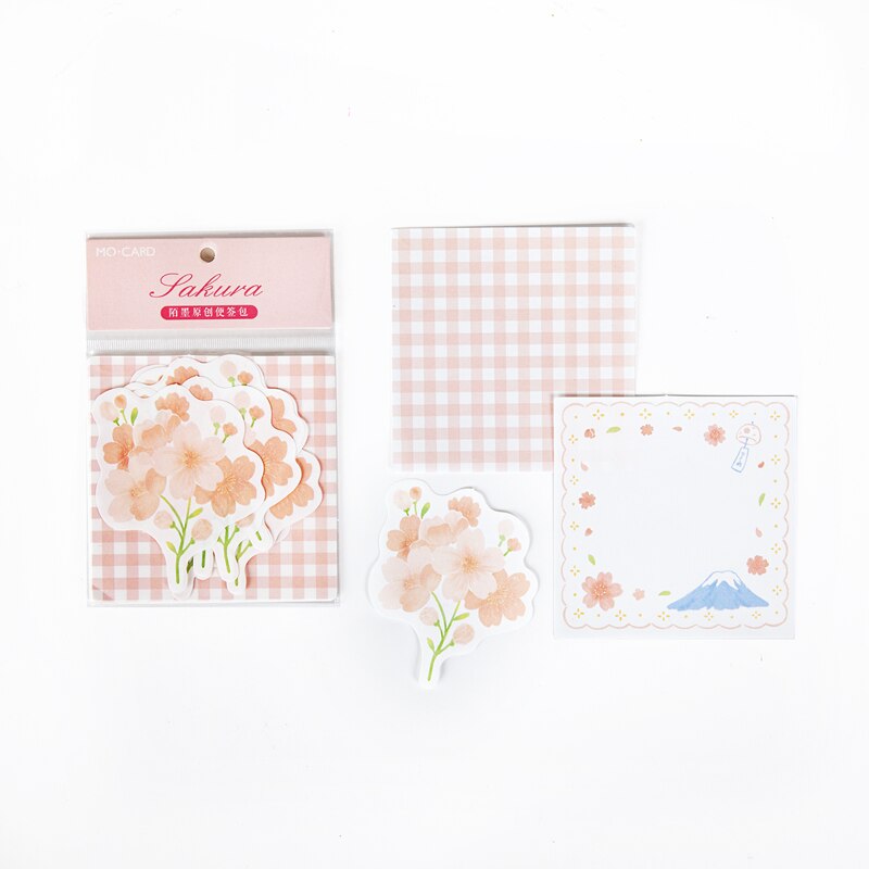 Mo. cartão almofada de memorando de flor suave papel diy mensagem nota bloco de notas 1 pacote varejo: 2