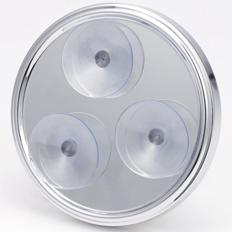 Espejo de pared espejo con ventosa de succión para baño espejo de absorción de perforación gratis HD 5 veces nificación