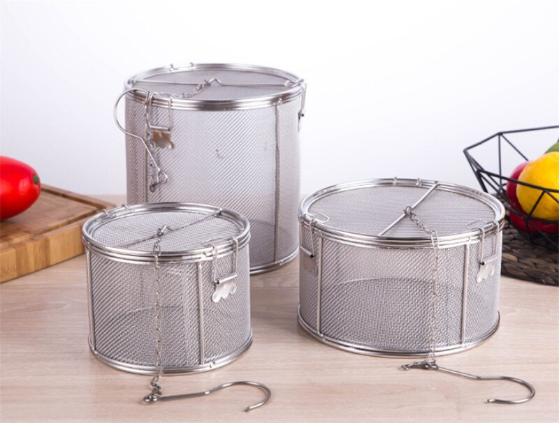 Stor 25*25cm 304 rostfri kryddpåse såssoppa smak kryddlåda te köttkorg gryta slaggseparering durkslag