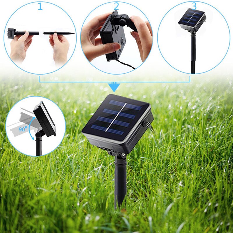 LED-Solar--lichterketten mit schlauch zur baumbele... – Grandado