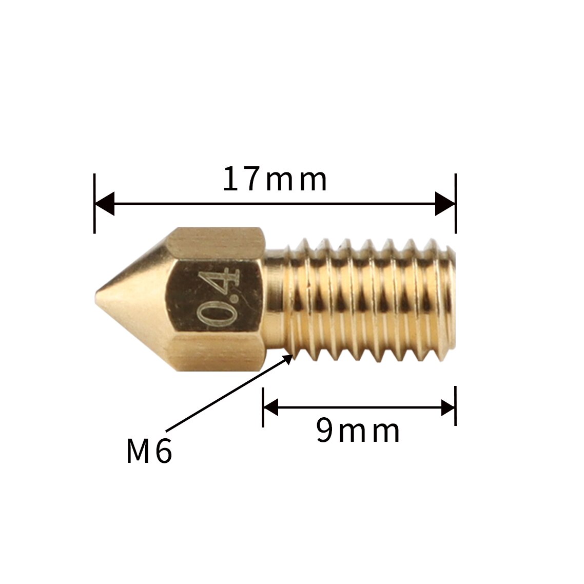 IdeaFormer IR3 Nozzle 3D Printer Parts 0.4mm Copper extruder Nozzle M6 Nozzle For IR 3 3D Printer Filament