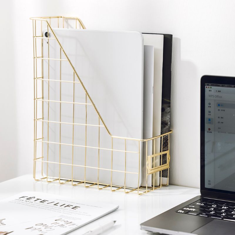 Nordic Wrought Iron Grid File Holder Single Layer ... – Grandado