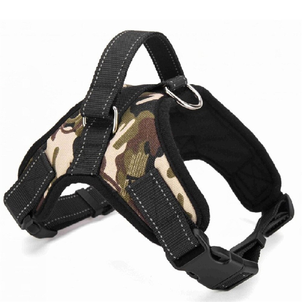 Heavy Duty Nylon Hond Huisdier Harnas Kraag Gewatteerde Extra Grote Grote Medium Kleine Hond Harnas: camouflage / M