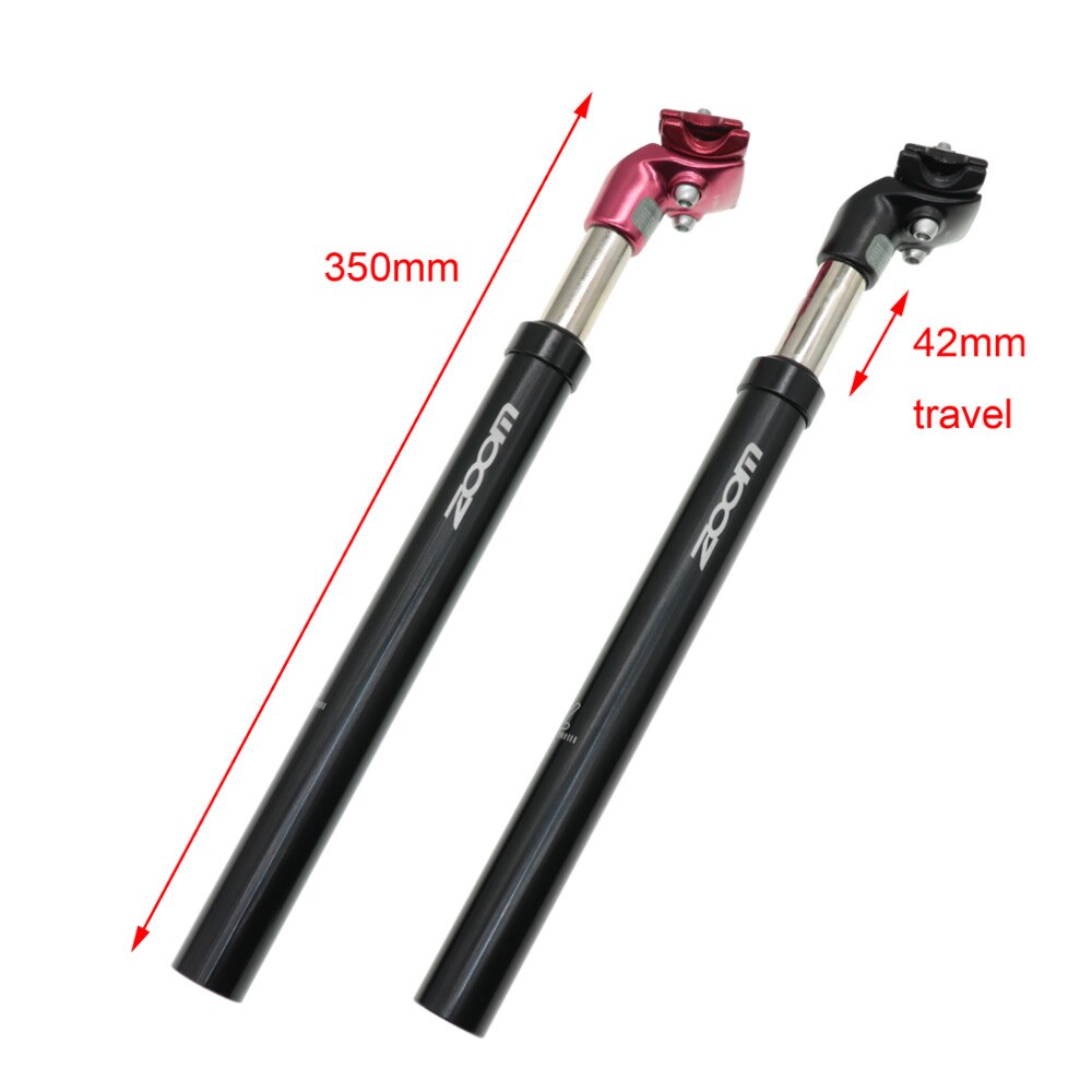 ZOOM-Suspensión tija de sillín para bicicleta, amortiguador para silla de bicicleta con suspensión, perfecto para bici de montaña, Alu MTB, 25,4, 27,2, 28,6, 30,1, 30,4, 30,9 y 31,6