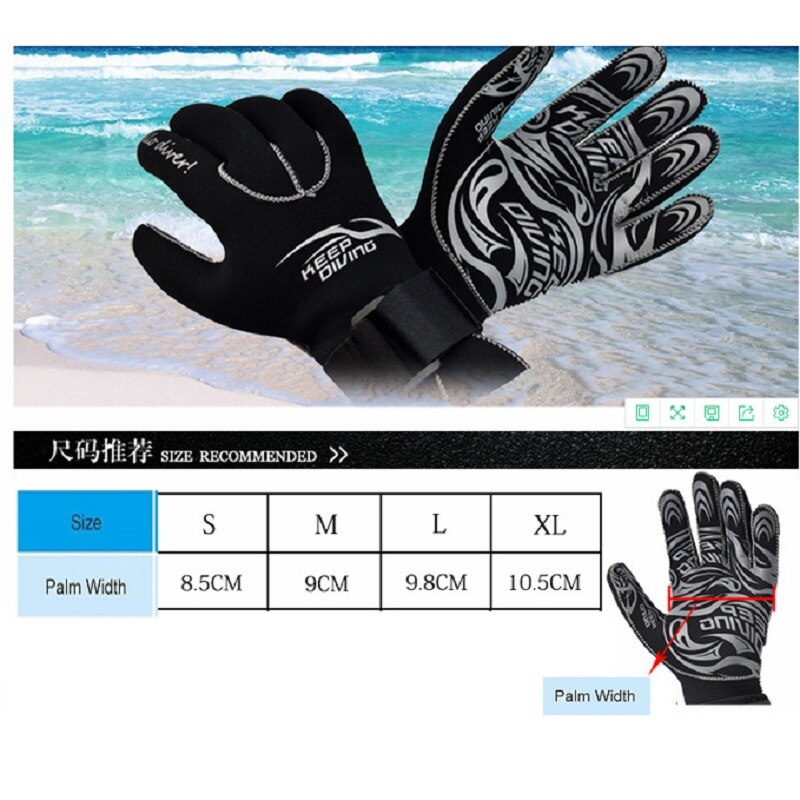 Guantes de neopreno de 3MM para hombre y mujer, equipo de buceo, antiarañazos, mantiene el calor, para surf y Deportes de buceo, novedad