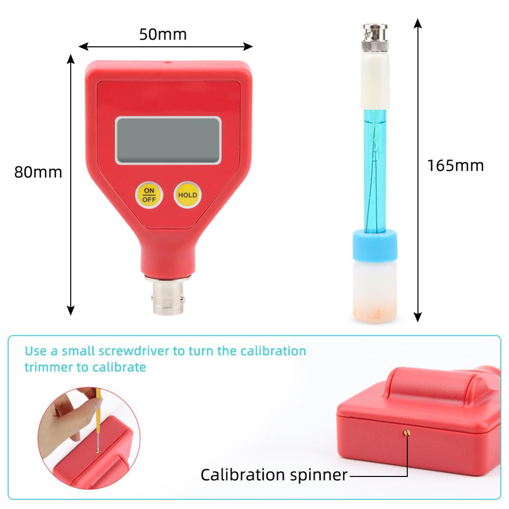 Yieryi Digital PH-98106 PH Checker PH Meter Portable PH Analyzer Tester ATC for Aquarium, Hydroponics, Laboratory