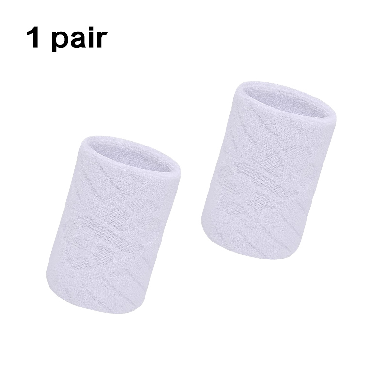 1 paio di braccialetti elastici in cotone supporto per polso da cestino avvolge gli uomini bambini palestra fitness Powerlifting tennis assorbimento del sudore