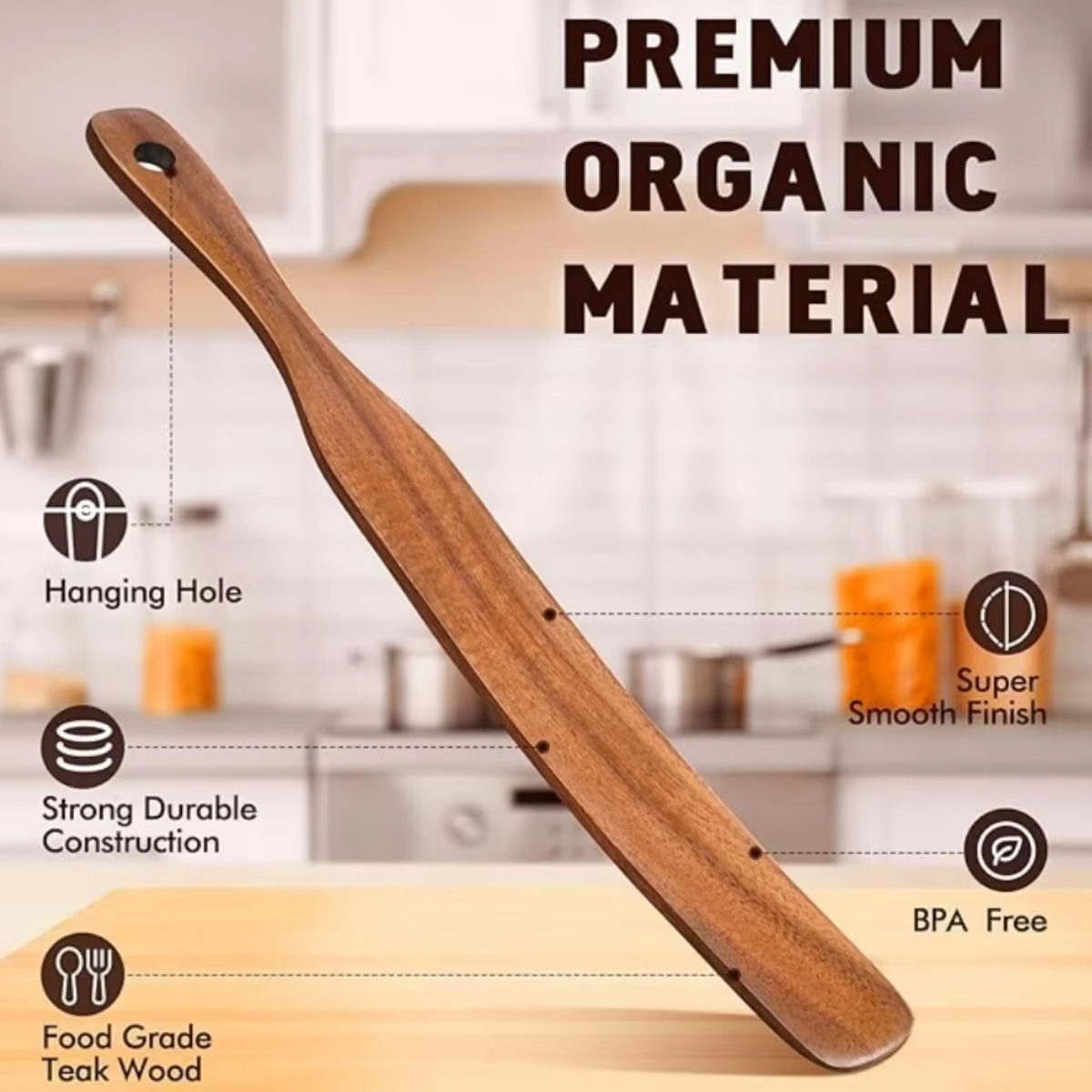 Palo agitador para mezclar pan de madera, 2 uds., 11 pulgadas, antiadherente, duradero, arrancador de masa fermentada, espátula para mezclar, herramientas de cocina