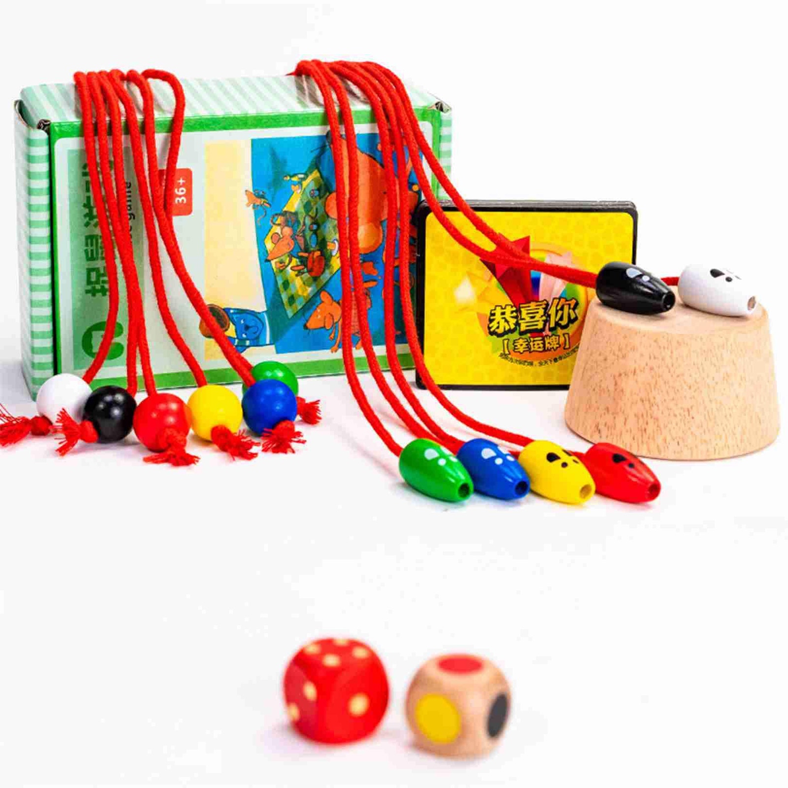 Wooden Mouse Catching Game Children Interactive Wooden Toys Cat Catch Mouse Desktop Game Children Toys