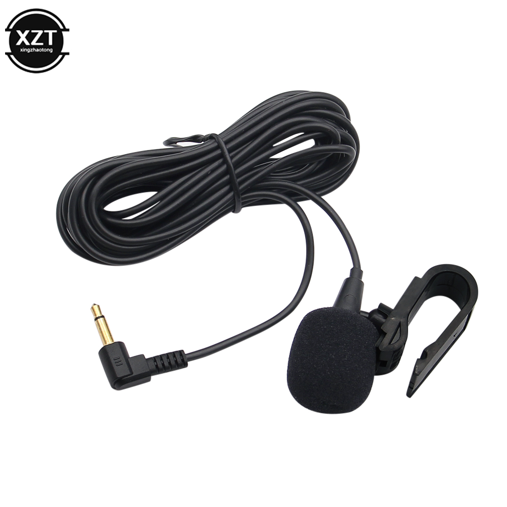 Car Audio Microphone 3.5mm Clip Jack Plug Mic Stereo Mini Wired External Microphone For Auto DVD Radio 3m Long Professionals