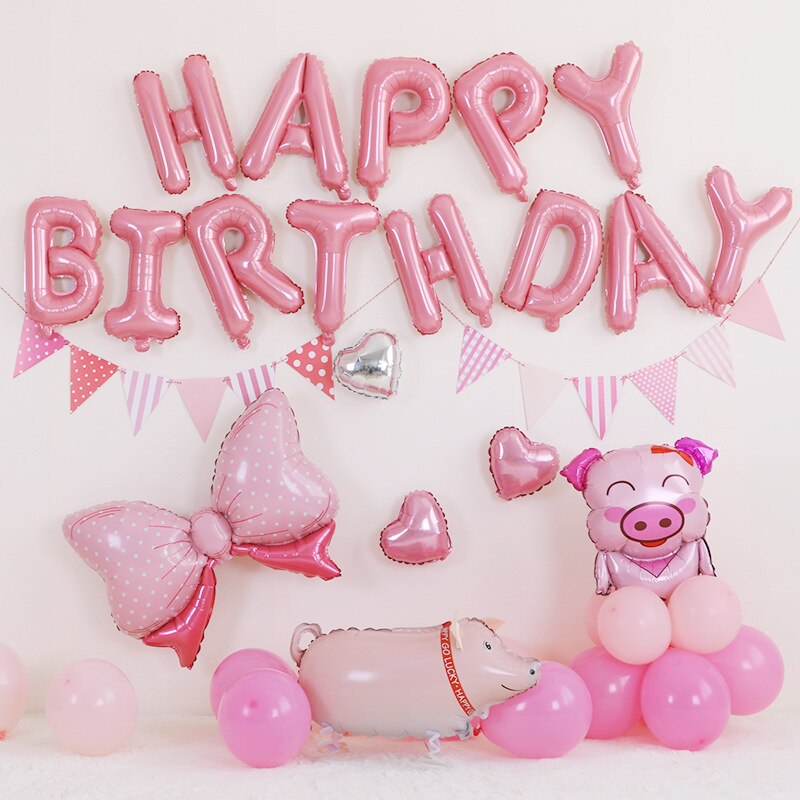 Birthday Party Decoration Happy birthday Banner Fringe Curtain Tablecloth Heart Star Confetti Balloons for Girl Boy Kids Adults: 1