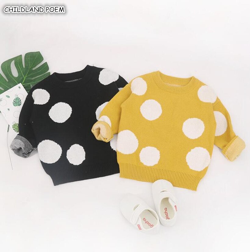Baby Trui Herfst Baby Jongens Truien Dot Katoen Meisjes Vesten Gebreide Baby Meisjes Truien Winter Peuter Vesten Meisjes Jongen