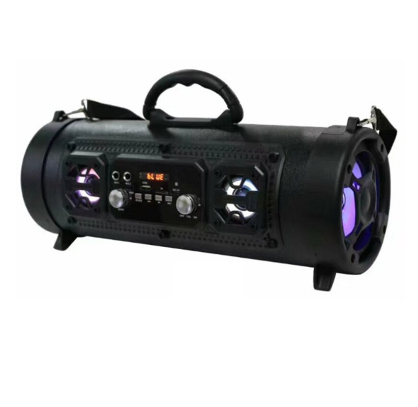 M17 outdoor portable Bluetooth speaker barrel wireless war drum sound subwoofer: Black