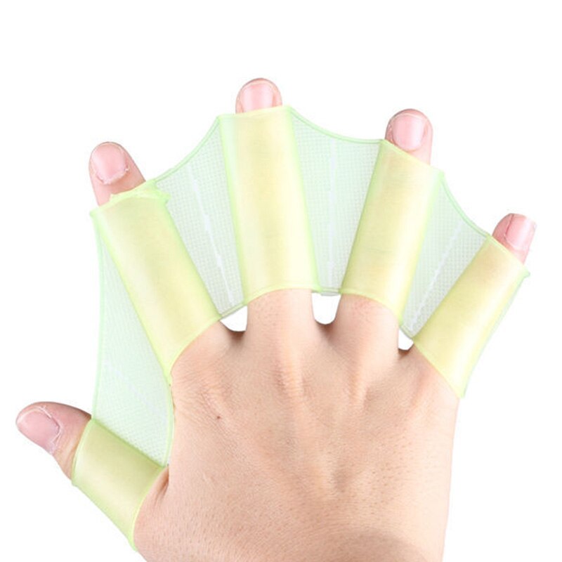 1 paire natation entraînement mains palmées pour hommes femmes enfant Silicone demi doigt main palmes gants ENA88