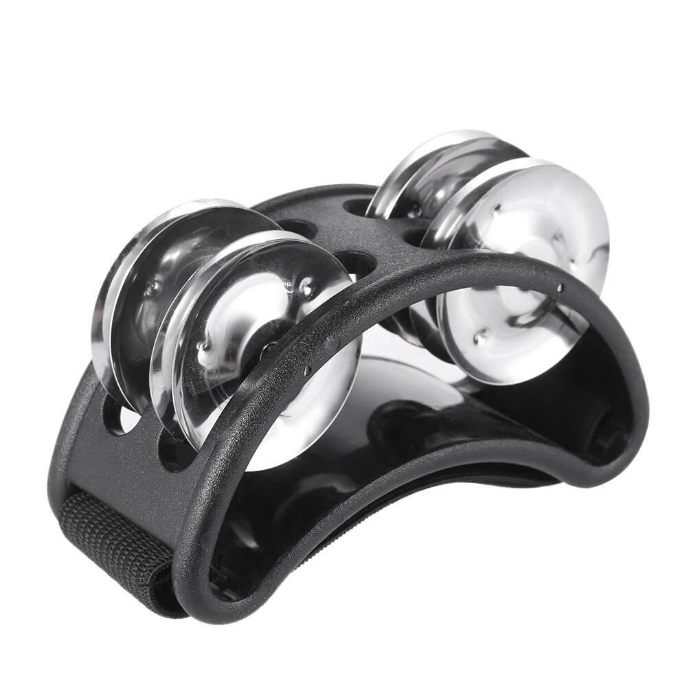 Elliptical Cajon Box Drum Companion Jingle Accessory Percussion Instruments Accessory Hand Foot Davul Tambourine Drum: black