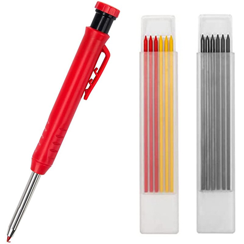 Solid Carpenter Pencil Set Construction Carpenter with Pencil Sharpener Mechanical Drawing For Woodworking Tools: G