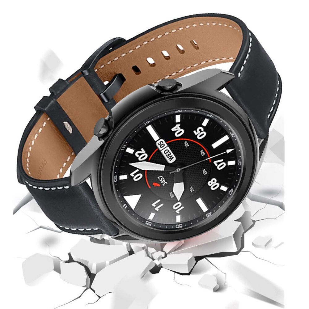 Til samsung galaxy watch 3 urkasse 45mm 41mm fleksibel tpu belagt kofangerskal til galaxy ur 3 41mm 45mm sager beskyttelsescover