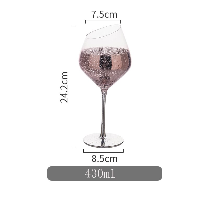 Copa de vino de cielo estrellado con personalidad, copa de champán, Copas de cristal para beber en casa, Copas de cóctel, Bar, Hotel: M01 Rose gold