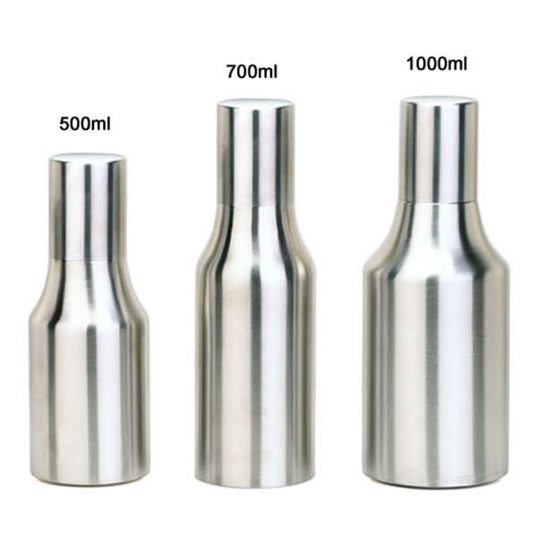 500/750/1000ml oljedispenser i rustfritt stål, lekkasikker, oljesmak krydderkrukke, oljeflaske, kjøkkenutstyr, olivenolje