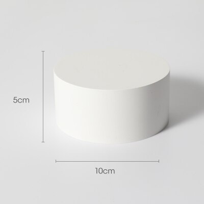 White Gypsum Jewelry Display Blocks Earrings Display Stand Rings Pendant Display Holder: Round Big