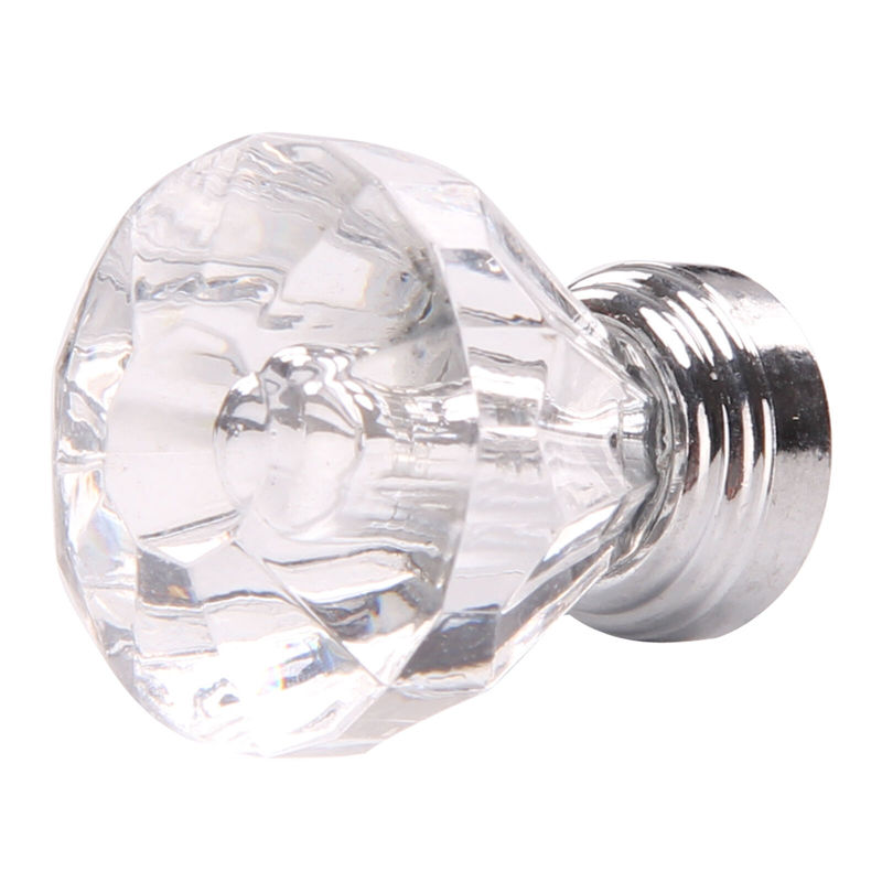 25 / 30mm Diamond Shape Glass Knobs Cupboard Drawer Pull Out Kitchen Cabinet Door Door Handle Door Pull Handle