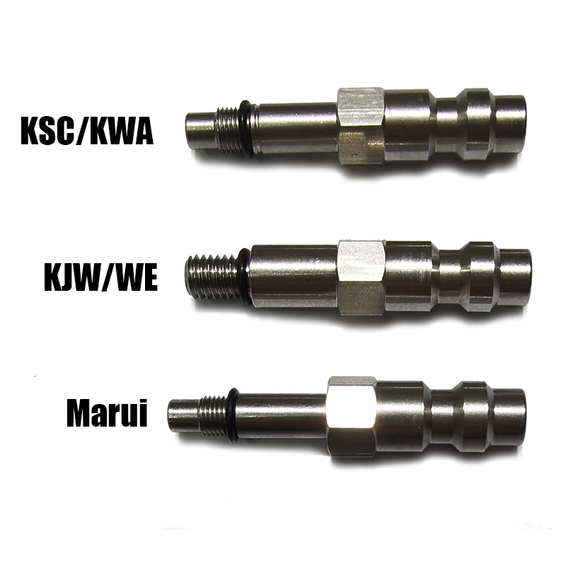 Nuovo Air HPA Soft Magazine rubinetti adattatore valvola adattatore maschio Foster attacco a sgancio rapido Marui KJW/WE KSC/KWA (US)