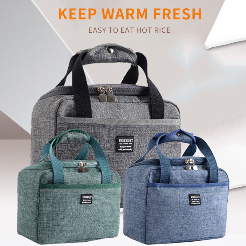 Portátil almuerzo Bolsa nueva con aislamiento térmico Bolsa de caja de almuerzo enfriador Bolsa Termica Loncheras párr Mujer Para los estudiantes de la escuela