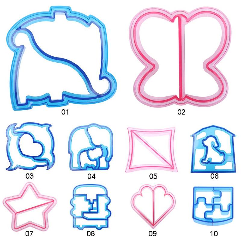 1pcs Food Grade Plastic DIY Sandwiches Cutter Mould Food Cutting Die Bread Biscuits Mold Home Caking Tools
