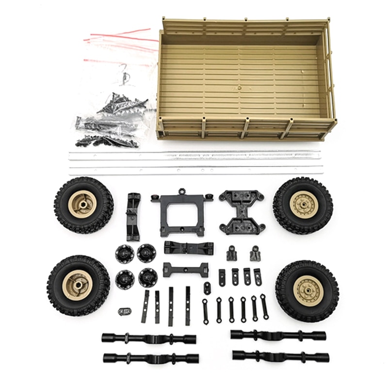 Voor Wpl Rc Auto Accessoires Diy 4-Wiel Trailer Truck Gaz Truck Auto Deel Vervanging (Geel): Default Title