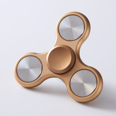 Aluminium Vingertop Gyro Rvs Vinger Gyro Magic Stress Roterende Fidget Spinner Kinetische Speelgoed Volwassen Speelgoed: Gold