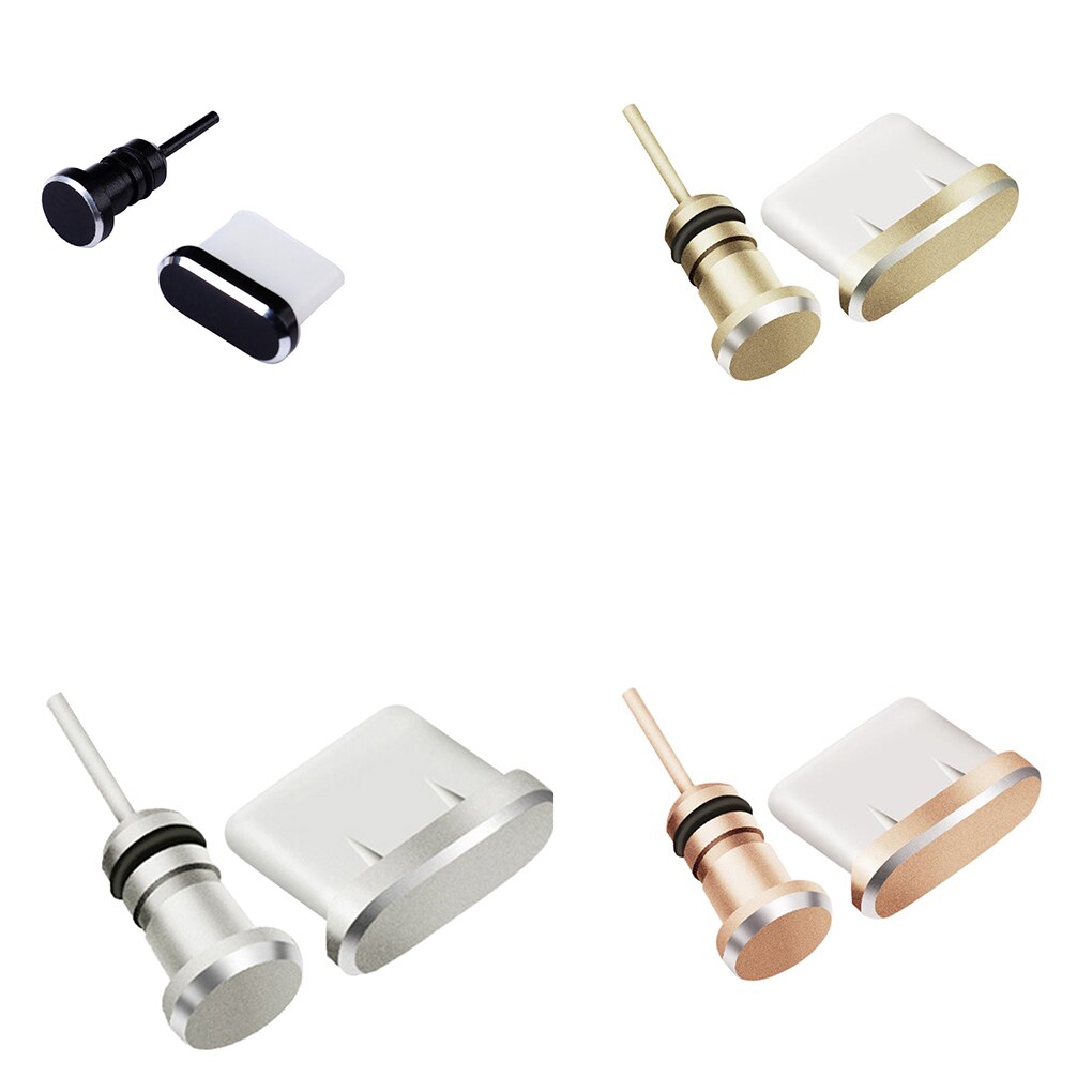 2 unids/set USB polvo enchufe Kit de carga tipo-C puerto de auriculares Jack polvo reemplazo para Xiaomi Huawei Samsung Dust Plug