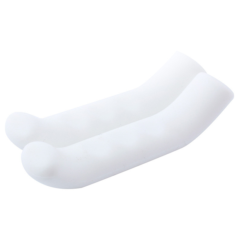 Manchon de poignée de frein de vélo, poignées VTT en silicone, housse de protection de guidon, équipement de cyclisme anti-alde, accessoires de vélo: WHITE
