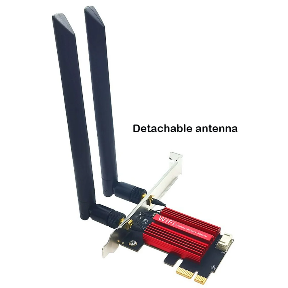 1200Mbps PCI-E Wireless Adapter Network Card Dual Band 2.4G/5GHz 802.11AC For Bluetooth 4.0 Desktop Laptop Windows 7/8/10/11: WHITE